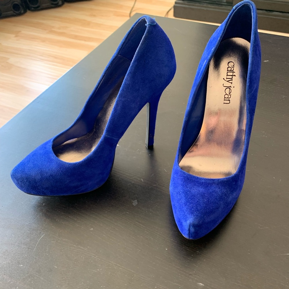 Blue Suede Heels